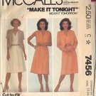 McCall’s Pattern 7456 size 12 ONLY dated 1981 for a dress and jacket McCall’s Pattern 7456 size 12 ONLY dated 1981 for a dress and jacket