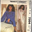 McCall's Pattern 7354 dated 1980 sz 14 Misses’ Cover-up,Dress Top Pants Uncut