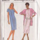 SIMPLICITY PATTERN 9098 SIZES 6, 8, 10, 12 MISSES' DRESS IN TWO LENGTHS, JACKET UNCUT SIMPLICITY PATTERN 9098 SIZES 6, 8, 10, 12 MISSES' DRESS IN TWO LENGTHS, JACKET UNCUT