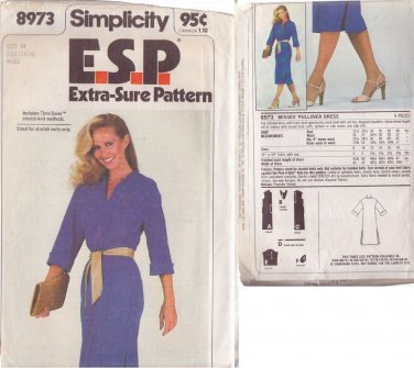 SIMPLICITY PATTERN 8973 SIZE 10 MISSES' DRESS