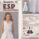 SIMPLICITY PATTERN 8972 SIZES 8-10-12 MISSES’ DRESS AND SASH