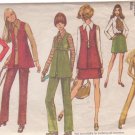 SIMPLICITY PATTERN 8924 SIZE 14 MISSES' VEST, MINI-SKIRT, BLOUSE, PANTS