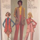 SIMPLICITY PATTERN 8917 SIZE 12 MISSES' VEST, MINI-SKIRT, PANTS