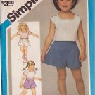 SIMPLICITY PATTERN 6421 SIZE 6 CHILD'S PULL-ON SHORTS PULLOVER TOPS IN 2 LENGTHS SIMPLICITY PATTERN 6421 SIZE 6 CHILD'S PULL-ON SHORTS PULLOVER TOPS IN 2 LENGTHS