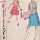 SIMPLICITY PATTERN 5296 SIZE 10 GIRL'S SKIRTED SHORTS, BLOUSES IN 2 VARIATIONS