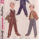 SIMPLICITY PATTERN 3990 SIZE 6 CHILD'S VEST, JACKET AND TROUSERS