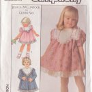 SIMPLICITY PATTERN  8991 SIZE 2 TODDLERS’ GUNNE SAX DRESS 3 VARIATIONS