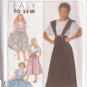 SIMPLICITY PATTERN 9528 SZ 7-14 GIRL'S PULLOVER TOP, SUSPENDER SKIRT UNCUT