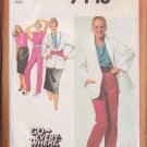 SIMPLICITY 9448 PATTERN MISSES’ SKIRT, PANTS, BIAS TOP, UNLINED JACKET SIZE 14