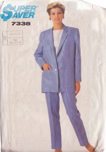 SIMPLICITY 7338 PATTERN SZ 10-14 MISSES&acirc;�� TROUSERS, PULLOVER TOP, UNLINED JACKET