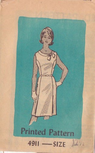 PRINTED PATTERN 4911 MISSIES&acirc;�� ONE-PIECE DRESS SIZE 12 1/2