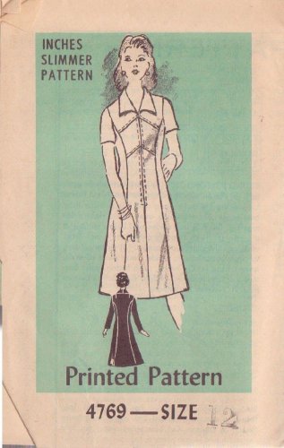 PRINTED PATTERN 4769 SIZE 12 MISSES' DRESS UNCUT
