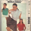 McCALL'S PATTERN 8069 SIZE 10 DATED 1982 MISSES' BLOUSES IN 3 STYLES #1 McCALL'S PATTERN 8069 SIZE 10 DATED 1982 MISSES' BLOUSES IN 3 STYLES #1