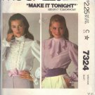 McCALL'S PATTERN 7324 DATED 1980 SZ 12 MISSES' BLOUSE IN 2 VERSIONS UNCUT McCALL'S PATTERN 7324 DATED 1980 SZ 12 MISSES' BLOUSE IN 2 VERSIONS UNCUT