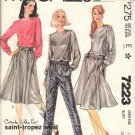 McCALL'S 7223 DATED 1980 SZ 14 MISSES' TOP, SKIRT, PANTS UNCUT CAROLE LITTLE