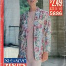 BUTTERICK PATTERN 5886 Sizes 6-8-10 Misses’ JACKET AND DRESS UNCUT BUTTERICK PATTERN 5886 Sizes 6-8-10 Misses’ JACKET AND DRESS UNCUT