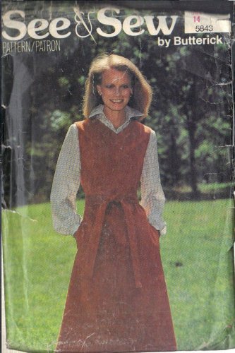 BUTTERICK PATTERN 5843 SIZE 14 MISSES' JUMPER