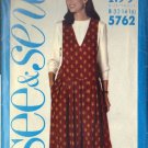 BUTTERICK PATTERN 5762 SIZES 12-14-16 MISSES' JUMPER AND TOP
