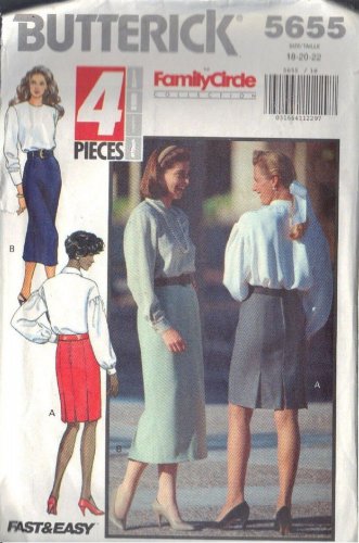 BUTTERICK PATTERN 5655 SIZES 18 & 20 MISSES' SKIRT IN 2 LENGTHS UNCUT