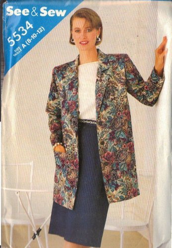 BUTTERICK PATTERN 5534 JACKET AND SKIRT SIZES 8-10-12 UNCUT