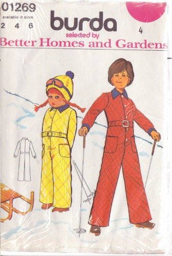 BURDA PRINTED PATTERN 01269 CHILD'S SNOW SUIT SIZES 2/4/6 UNCUT