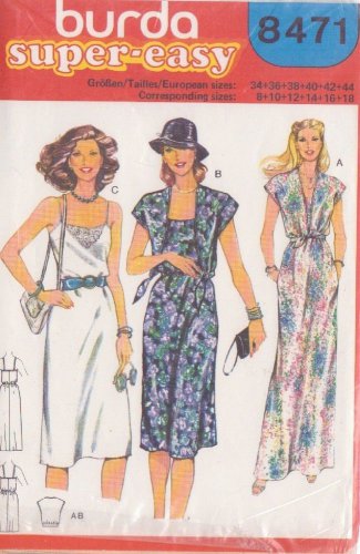 BURDA PATTERN 8471 MISSES'S DRESS, JACKET SZS 34/36/38/40/42