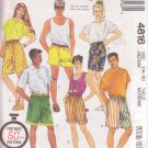McCALL'S PATTERN 4816 SIZE MD 14-16 UNISEX SHORTS IN 2 LENGTHS McCALL'S PATTERN 4816 SIZE MD 14-16 UNISEX SHORTS IN 2 LENGTHS