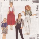 McCALL'S PATTERN 5185 SIZE 8 GIRL'S JUMPER, JUMPSUIT, ROMPER, TOP UNCUT McCALL'S PATTERN 5185 SIZE 8 GIRL'S JUMPER, JUMPSUIT, ROMPER, TOP UNCUT