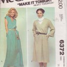 McCALL'S PATTERN 6372 SZS 10/12/14 MISSES' DRESS 2 VARIATION 2 LENGTHS UNCUT