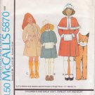McCALL'S PATTERN 5870 SIZE 4 ANNIE'S GIRLS' COAT, CAPLET, HAT, MUFF UNCUT McCALL'S PATTERN 5870 SIZE 4 ANNIE'S GIRLS' COAT, CAPLET, HAT, MUFF UNCUT