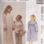 McCALL'S PATTERN 5698 SIZE XS 2/4 GIRLS' NIGHTGOWN, PAJAMAS, BOOTIES, DOLL