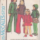 McCALL'S VINTAGE PATTERN 5733 SIZE 6 GIRLS' UNLINED JACKET HOOD SKIRT PANTS McCALL'S VINTAGE PATTERN 5733 SIZE 6 GIRLS' UNLINED JACKET HOOD SKIRT PANTS