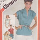 SIMPLICITY 5456 SIZE 14 VINTAGE PATTERN MISSES' BLOUSE IN 4 VARIATIONS