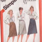 SIMPLICITY VINTAGE PATTERN 5788 SIZE 12 MISSES' SLIM SKIRT PROPORTIONED