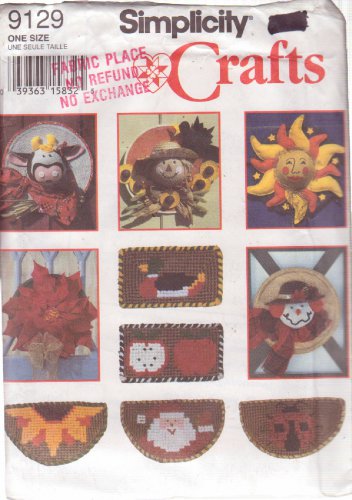 SIMPLICITY PATTERN 9129 DECORATIVE HATS AND DOOR MATS PACKAGE UNCUT