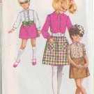 SIMPLICITY PATTERN 7837 SZ 10 GIRLS' SHIRT-BLOUSE AND SKIRT IN VARIATIONS UNCUT