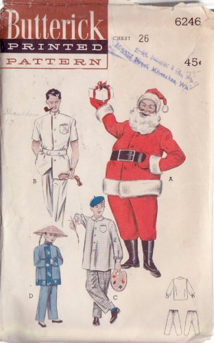 Butterick pattern 6246 Child&acirc;��s Santa, Vintage Dr., Smock, Chinaman Costumes size 6/8