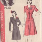 HOLLYWOOD PATTERN 815  SZ 20 MISSES’ 40'S TWO PIECE SUIT WENDY BARRIE