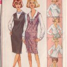 SIMPLICITY PATTERN 6276 SIZE 10  MISSES' BLOUSE W/4 NECKLINES AND JUMPER UNCUT