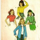 SIMPLICITY PATTERN 6477 SIZE 8 CHILD'S BLOUSE IN 4 VARIATIONS SIMPLICITY PATTERN 6477 SIZE 8 CHILD'S BLOUSE IN 4 VARIATIONS