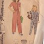 SIMPLICITY UNPRINTED VINTAGE 40'S PATTERN 4545 SIZE 4 CHILD'S 1 PIECE PAJAMAS