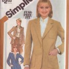 SIMPLICITY 1981 VINTAGE 5202 SIZE 12 MISSES' LINED JACKET SIMPLICITY 1981 VINTAGE 5202 SIZE 12 MISSES' LINED JACKET