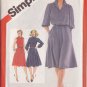 SIMPLICITY 1981 VINTAGE 5242 SIZE 10 MISSES PULLOVER SHIRT DRESS