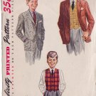 SIMPLICITY VINTAGE PATTERN 4134 SIZE 4 CHILD'S JACKET AND VEST SIMPLICITY VINTAGE PATTERN 4134 SIZE 4 CHILD'S JACKET AND VEST