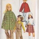SIMPLICITY VINTAGE 1969 PATTERN 8424 SIZE 4 GIRL'S PANTJUMPER CAPE WRAP SKIRT UNCUT