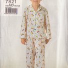 SIMPLICITY VINTAGE 1986 PATTERN 7821 SIZE MEDIUM CHILD'S PAJAMAS UNCUT