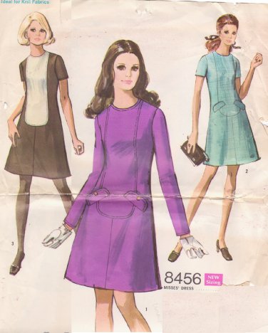 SIMPLICITY PATTERN 8456 SIZE 12 MISSES&acirc;�� DRESS 3 VARIATIONS
