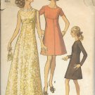 SIMPLICITY 8498 SIZE 12 PATTERN MISSES’ DRESS IN TWO LENGTHS