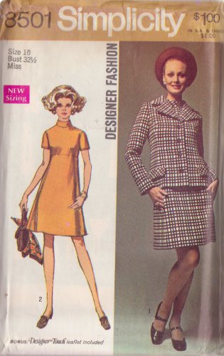 SIMPLICITY 8501 SIZE 10 PATTERN MISSES&acirc;�� DESIGNER DRESS AND JACKET UNCUT