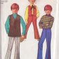 SIMPLICITY PATTERN 8558 SZ 8 BOYS’ BELL-BOTTOM PANTS, VEST 2 VARIATIONS UNCUT